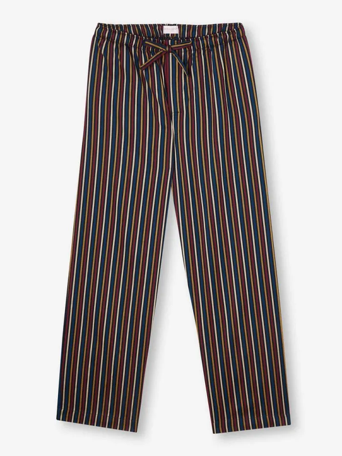 Derek Rose Lounge Pants Men Lounge Pants Wellington 57 Cotton Navy