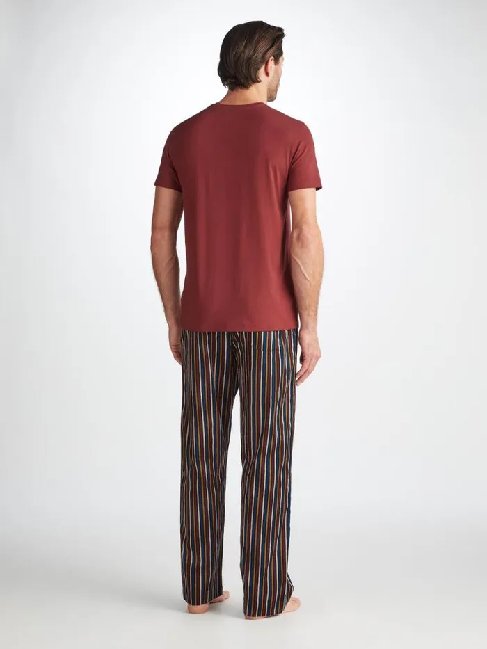 Derek Rose Lounge Pants Men Lounge Pants Wellington 57 Cotton Navy