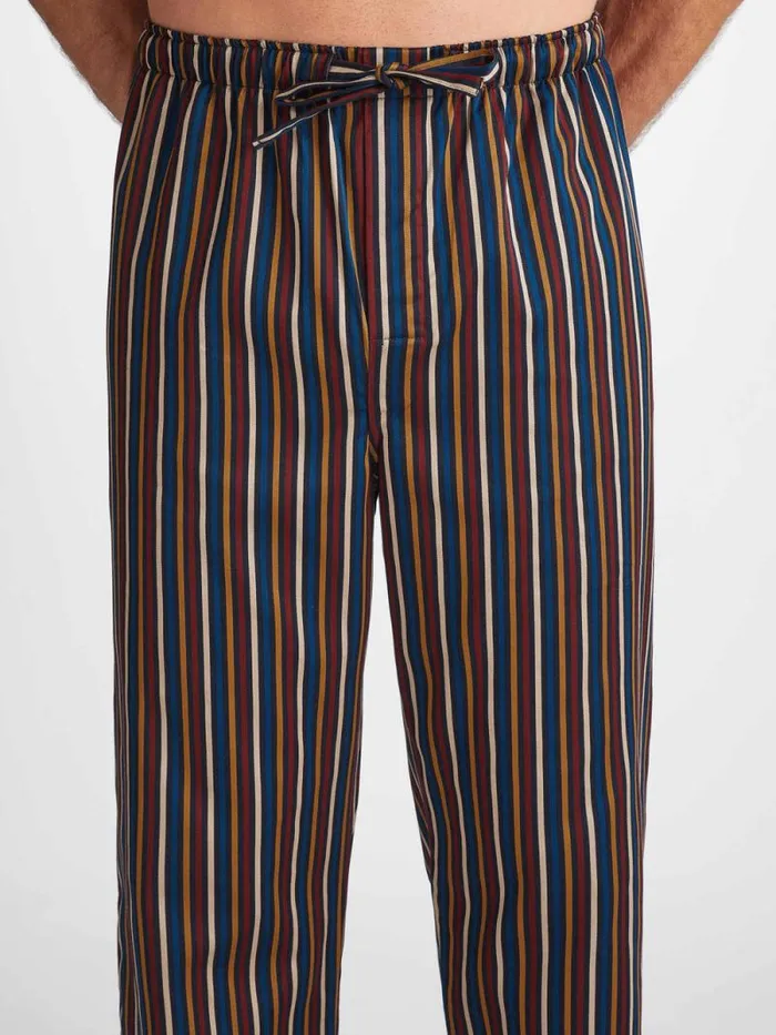 Derek Rose Lounge Pants Men Lounge Pants Wellington 57 Cotton Navy