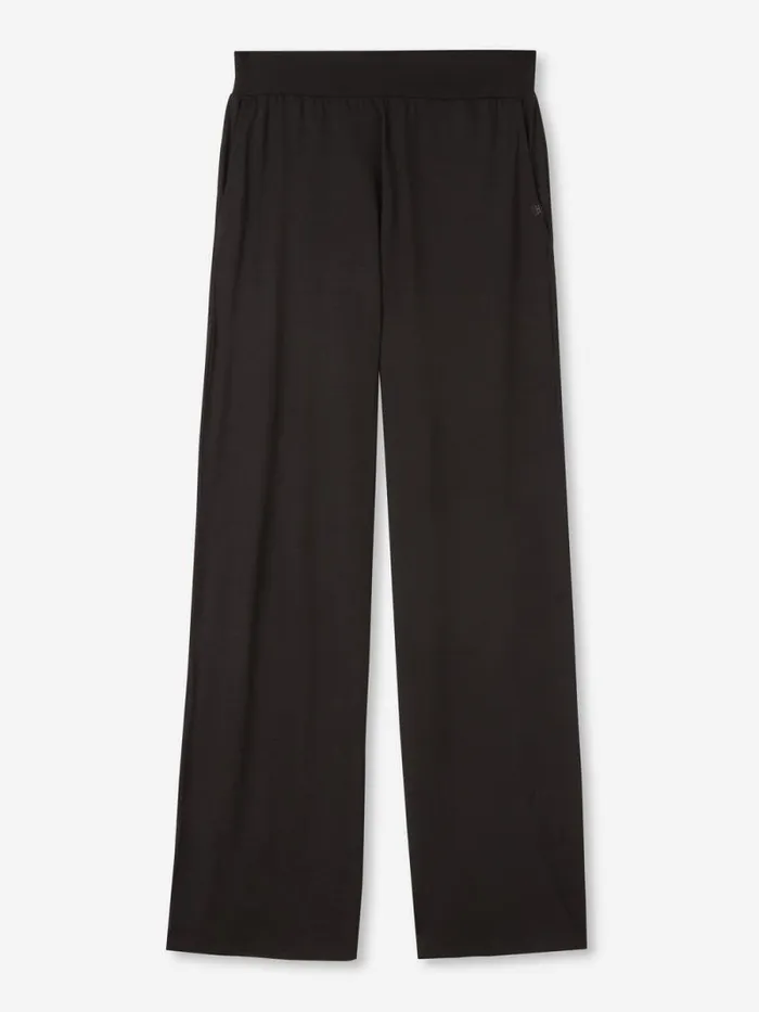 Derek Rose Lounge Pants Women Lounge Pants Basel Micro Modal Stretch Black
