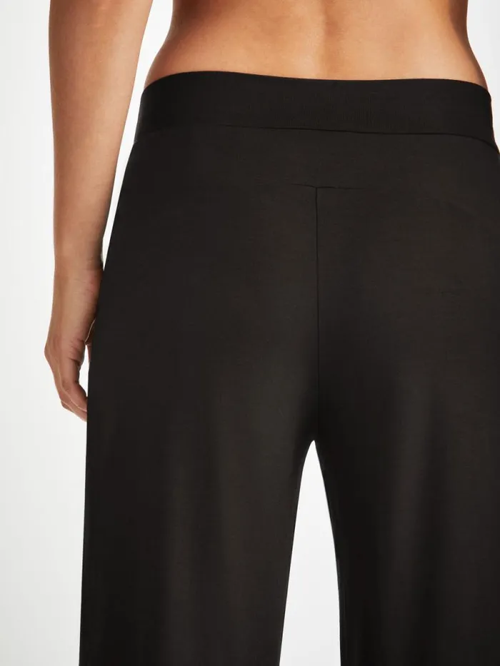 Derek Rose Lounge Pants Women Lounge Pants Basel Micro Modal Stretch Black