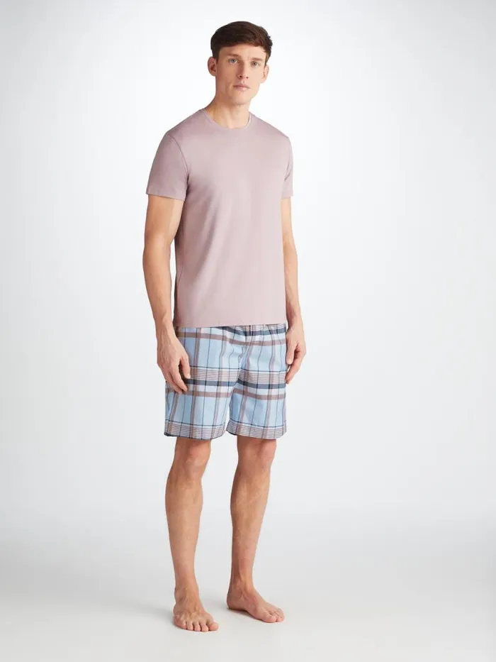Derek Rose Lounge Shorts Men Lounge Shorts Barker 38 Cotton Blue