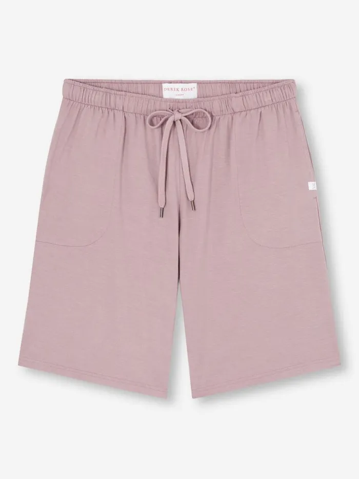 Derek Rose Lounge Shorts Men Lounge Shorts Basel Micro Modal Stretch Mauve