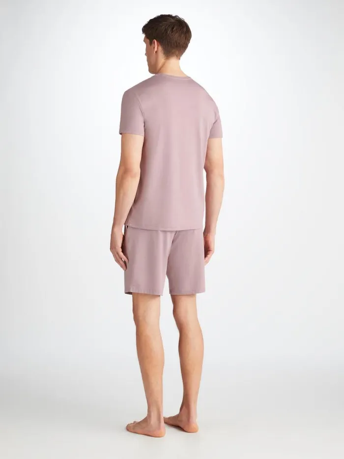 Derek Rose Lounge Shorts Men Lounge Shorts Basel Micro Modal Stretch Mauve
