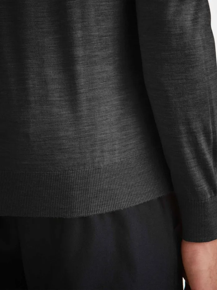 Derek Rose Merino Sweaters and Hoodies Men Hoodie Orson Merino Wool Charcoal