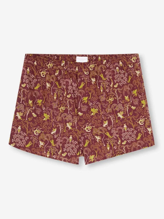 Derek Rose Modern Fit Boxer Shorts Men Modern Fit Boxers Ledbury 74 Cotton Batiste Burgundy