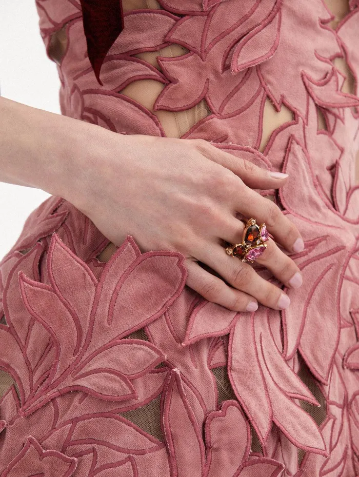 Double Pear Ring Rose Women Oscar De La Renta Rings Double Pear Ring Rose Women Oscar De La Renta Rings