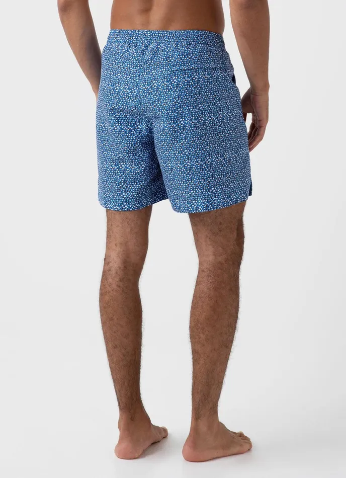 Drawstring Swim Shorts Turquoise Painted Spot Print Men SUNSPEL Swimwear