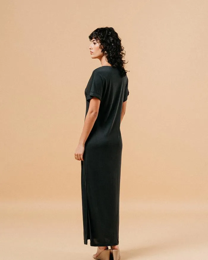 DRESS ANTHRACITE MARGAUX Shop Grace and Mila Long Dresses