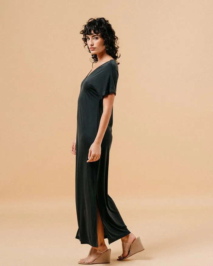 DRESS ANTHRACITE MARGAUX Shop Grace and Mila Long Dresses