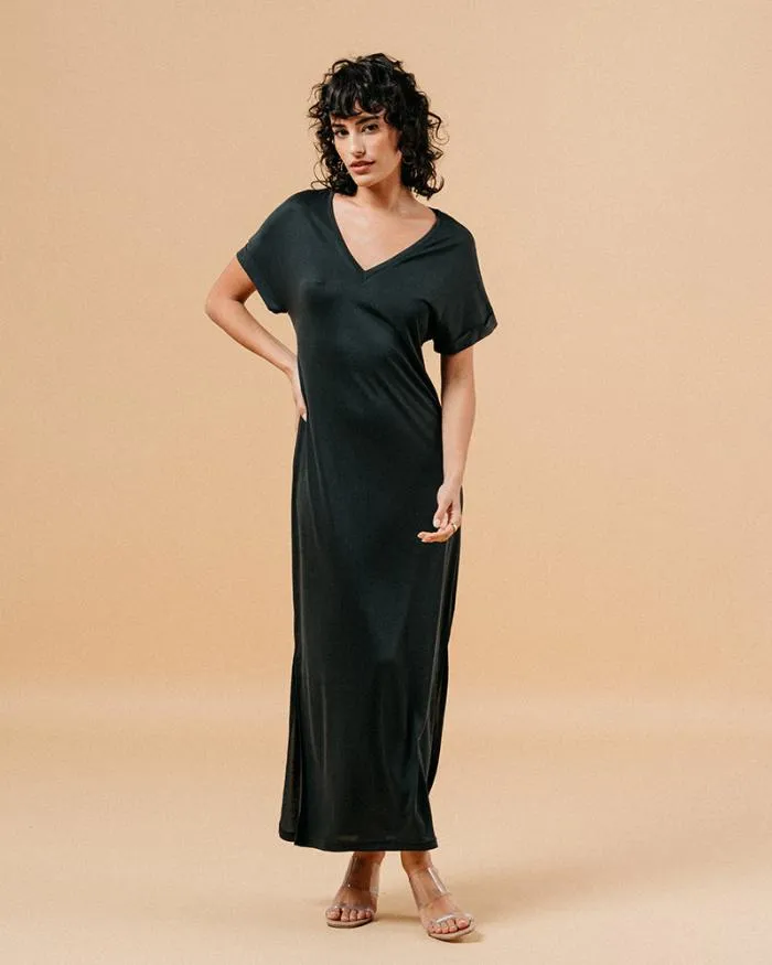 DRESS ANTHRACITE MARGAUX Shop Grace and Mila Long Dresses