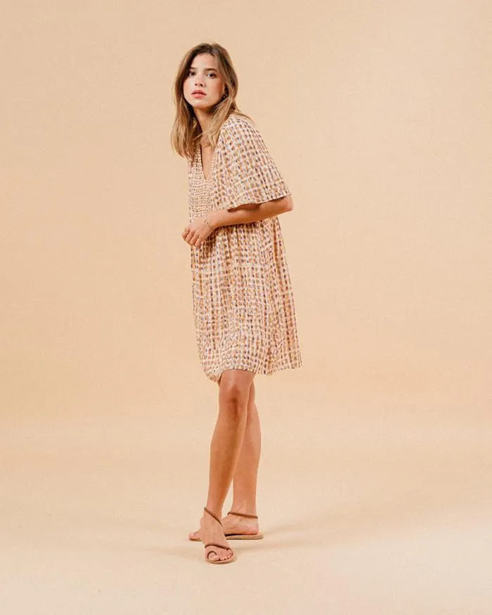 DRESS OCRE MARSALA Shop Grace and Mila Printed Dresses