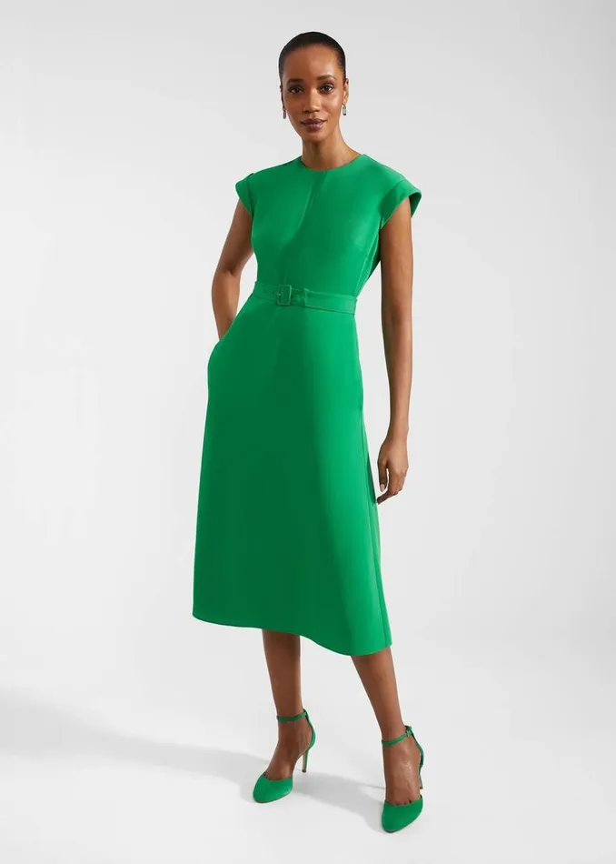 Dresses and Jumpsuits Women HOBBS Meera Belted Dress Cilantro Green
