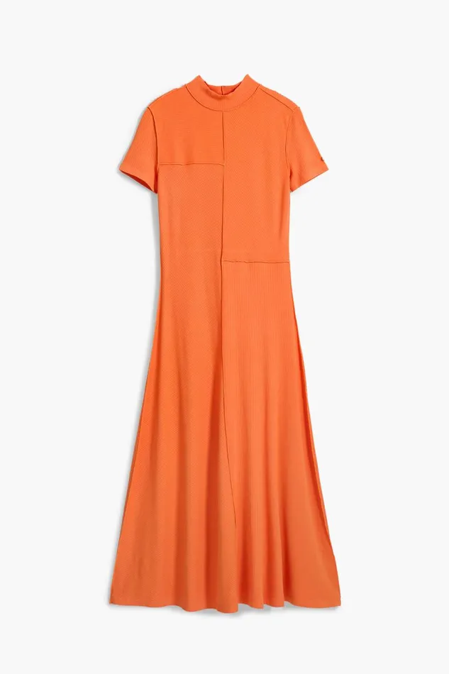 Dresses And Jumpsuits Women Desigual Midi Dress With High Neck Orange