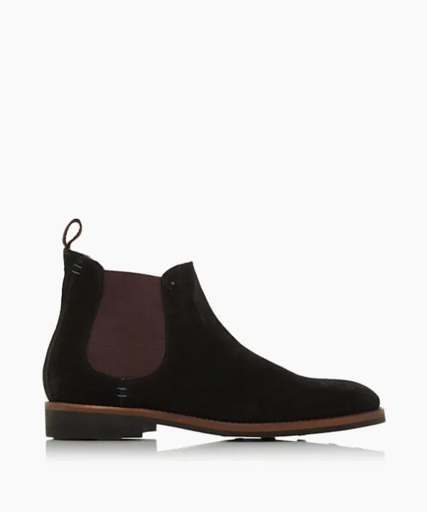 Dune London Black Boots Men Chisel Toe Chelsea Boots Black