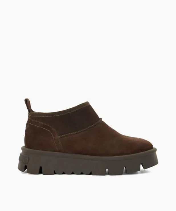 Dune London Brown Boots Women FauxFurLined Ankle Boots Brown
