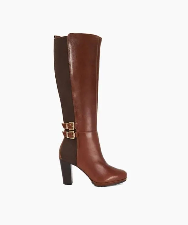 Dune London Brown Boots Women Over The Knee Heel Boots Brown