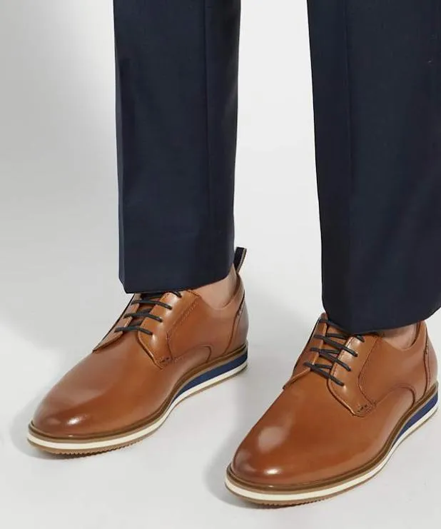 Dune London Brown Shoes Men Wedge Sole Lace Up Shoes Brown