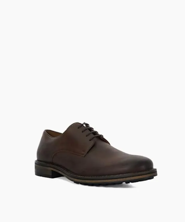 Dune London Casual Shoes Men Round Toe Lace Up Shoes Brown