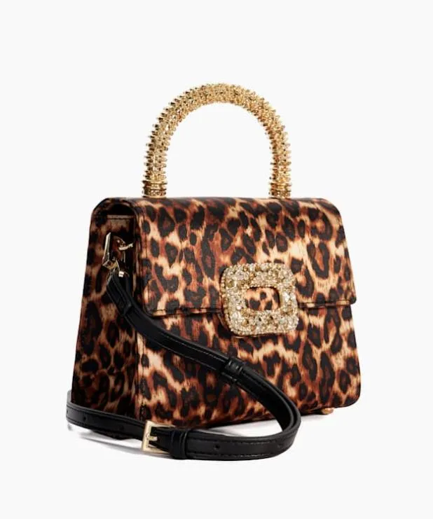 Dune London Crossbody Bags Women Brooch Detail Top Handle Bag Animal