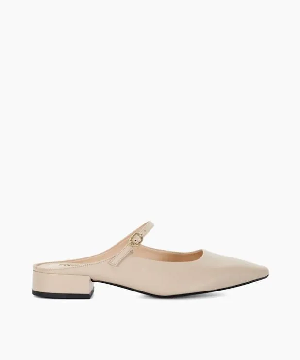 Dune London Flat Shoes Women Backless Mary Janes Neutral