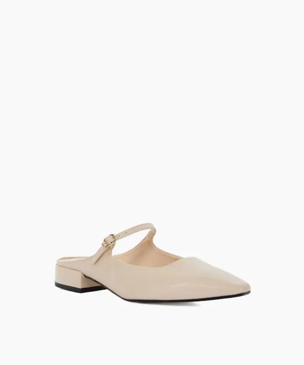 Dune London Flat Shoes Women Backless Mary Janes Neutral