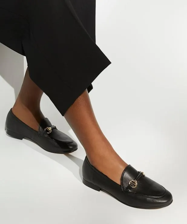 Dune London Loafers Women Wide Fit SnaffleTrim Loafers Black