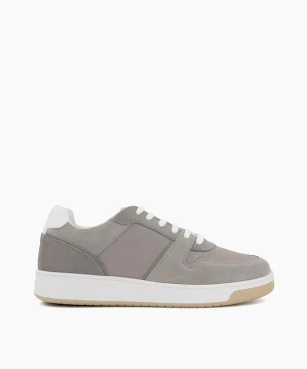 Dune London Trainers Men Suede Recycled LaceUp Trainers Grey