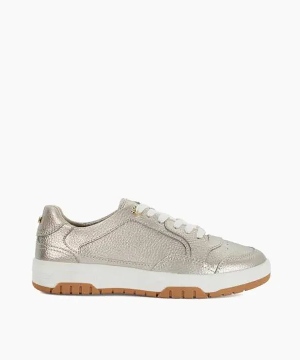 Dune London Trainers Women Perforated Lace Up Trainers Metallic