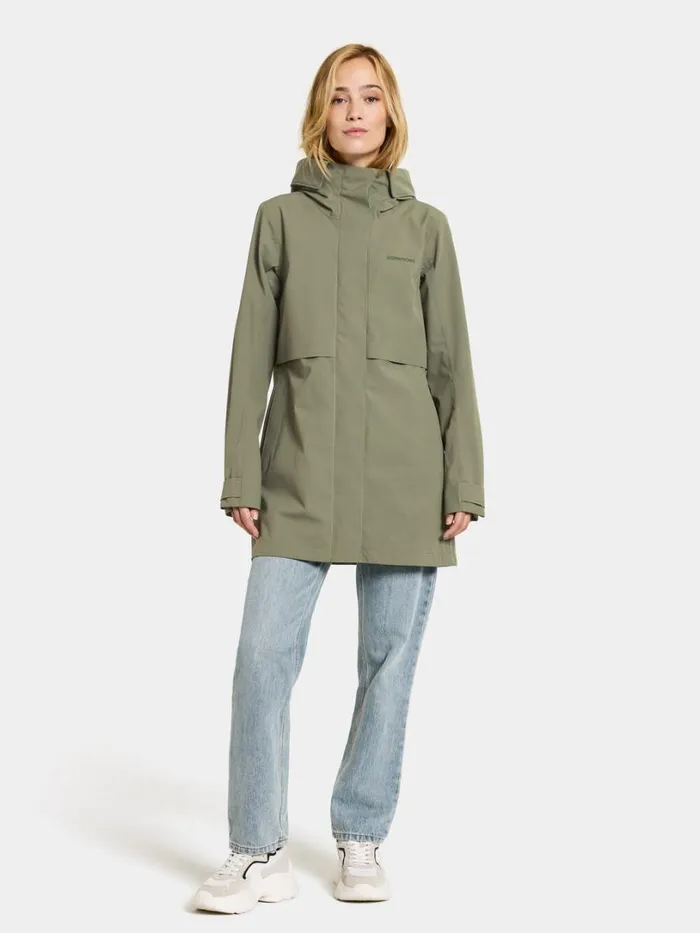 Edith Parka Dusty Olive Women Didriksons Spring Jackets