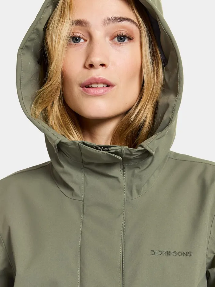 Edith Parka Dusty Olive Women Didriksons Spring Jackets