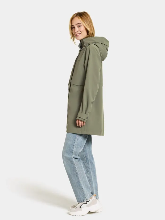 Edith Parka Dusty Olive Women Didriksons Spring Jackets
