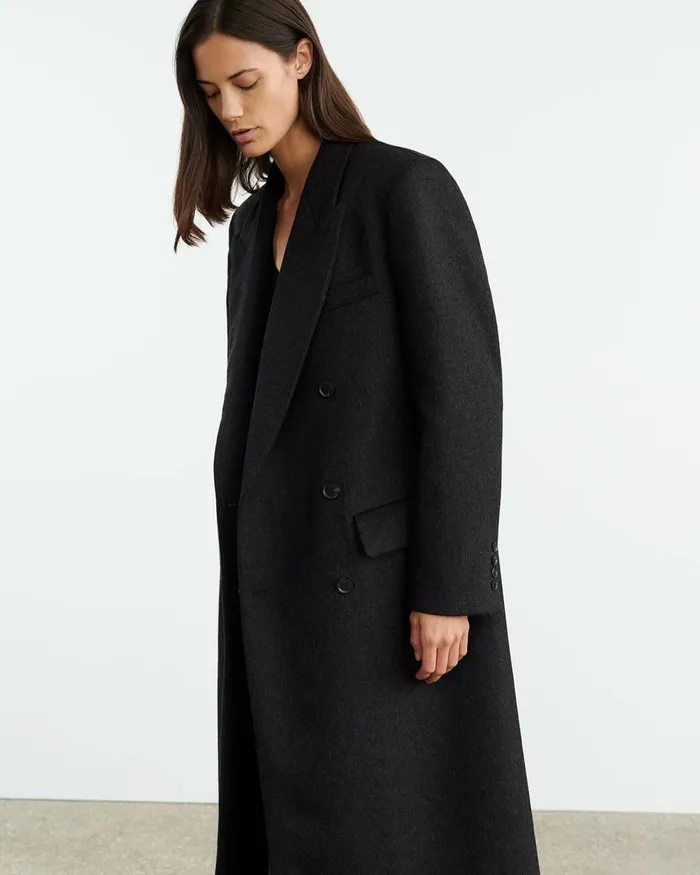 EDMONT COAT Charcoal Women Nili Lotan Coats and Outerwear