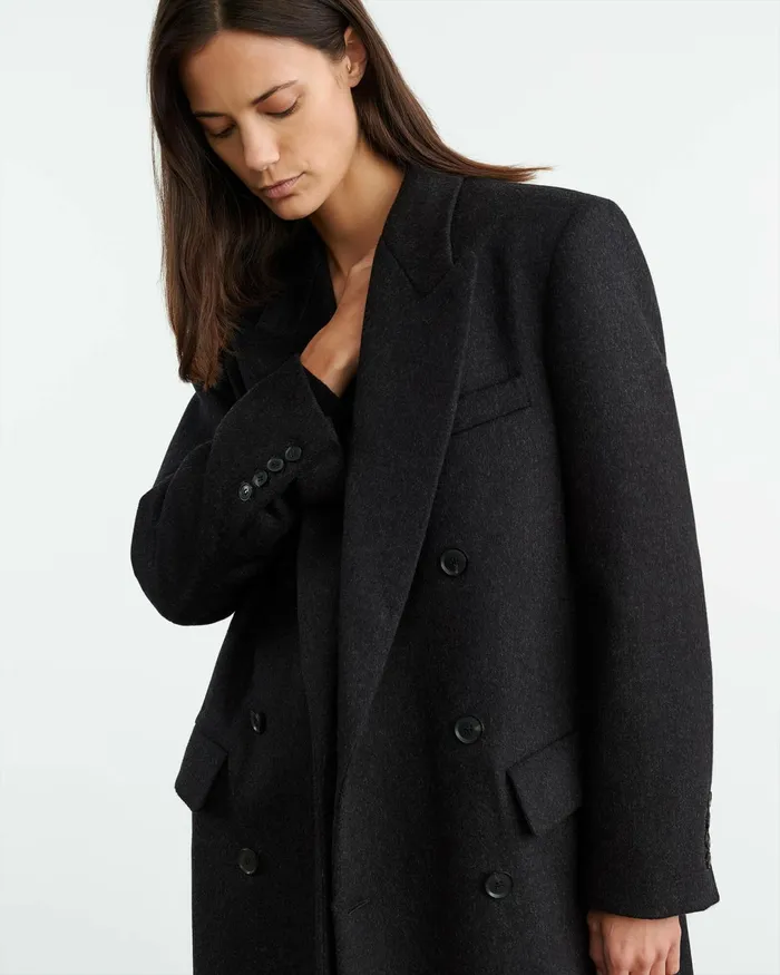 EDMONT COAT Charcoal Women Nili Lotan Coats and Outerwear