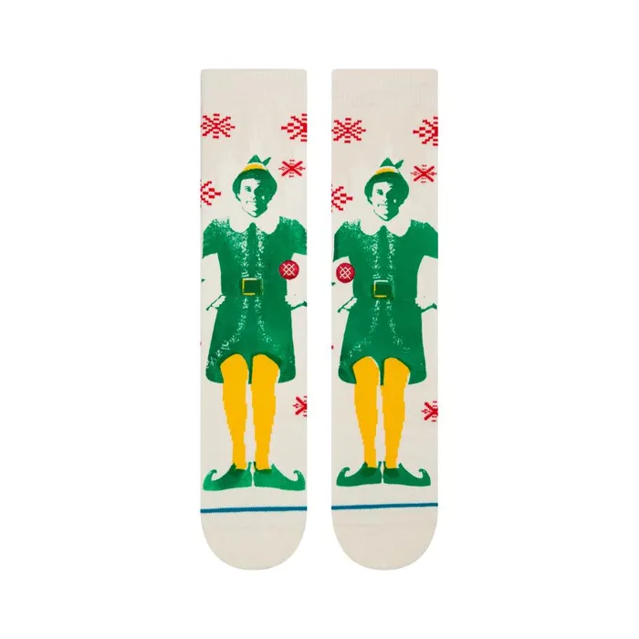 Elf X Stance Crew Socks Buddy The Elf 8211 Offwhite MenWomen Stance Crew