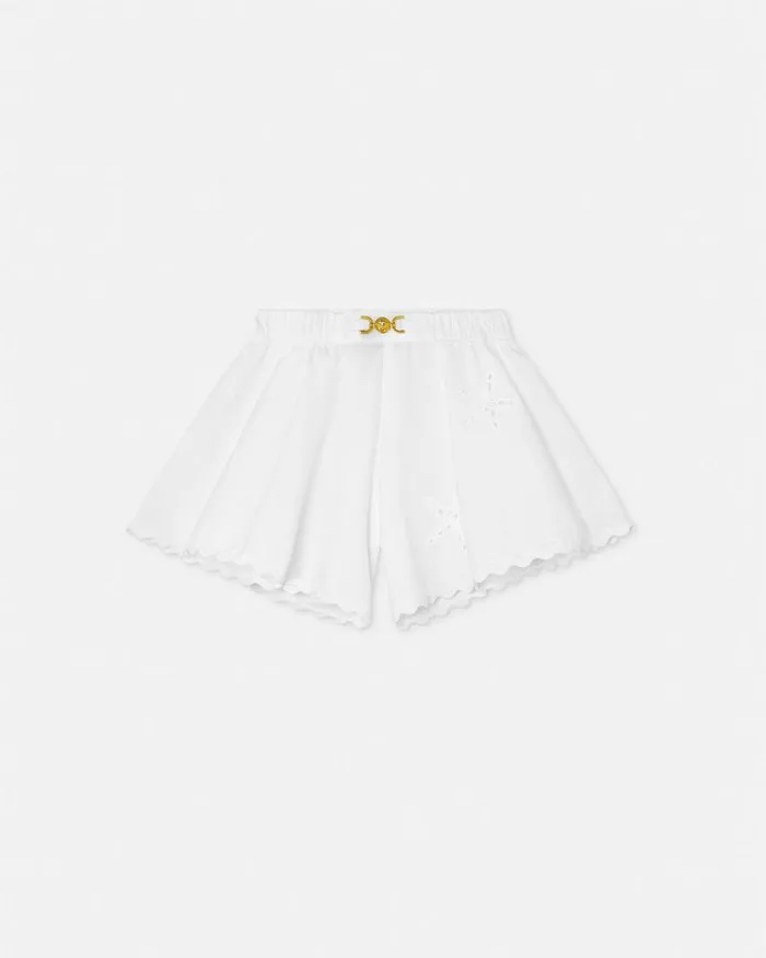 Embroidered Sangallo Baby Shorts White Children Versace Clothing