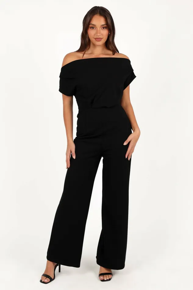Erina Jumpsuit Black Women Jumpsuits and Rompers Petal and Pup
