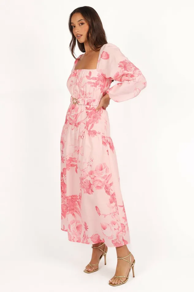 Event Dresses Petal and Pup Women Sharine Long Sleeve Dress Pink Floral
