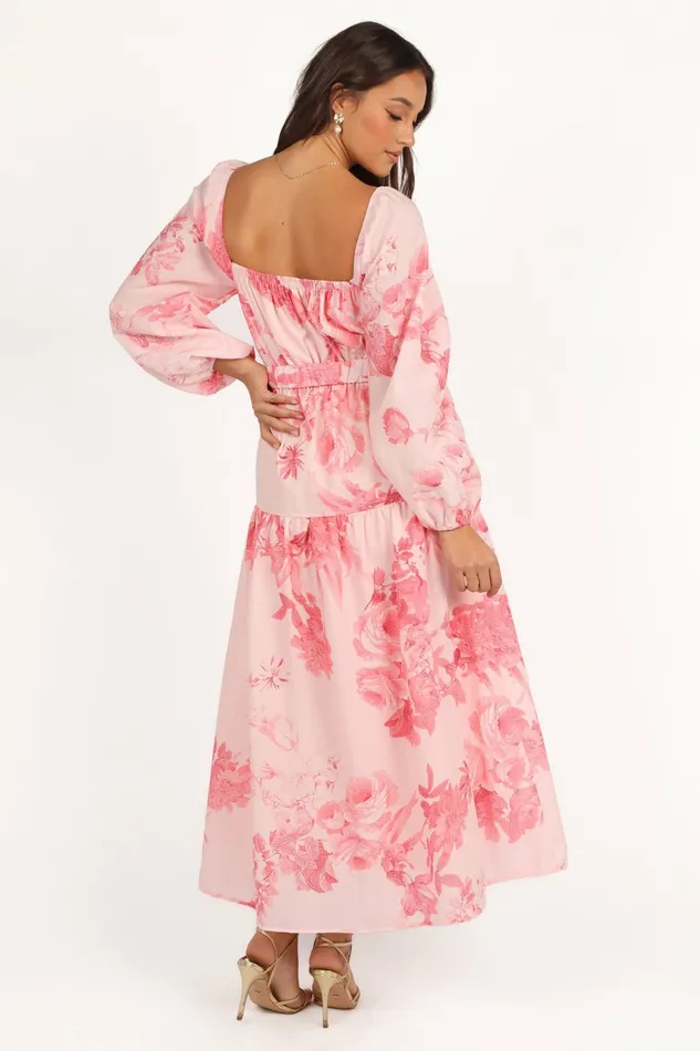 Event Dresses Petal and Pup Women Sharine Long Sleeve Dress Pink Floral