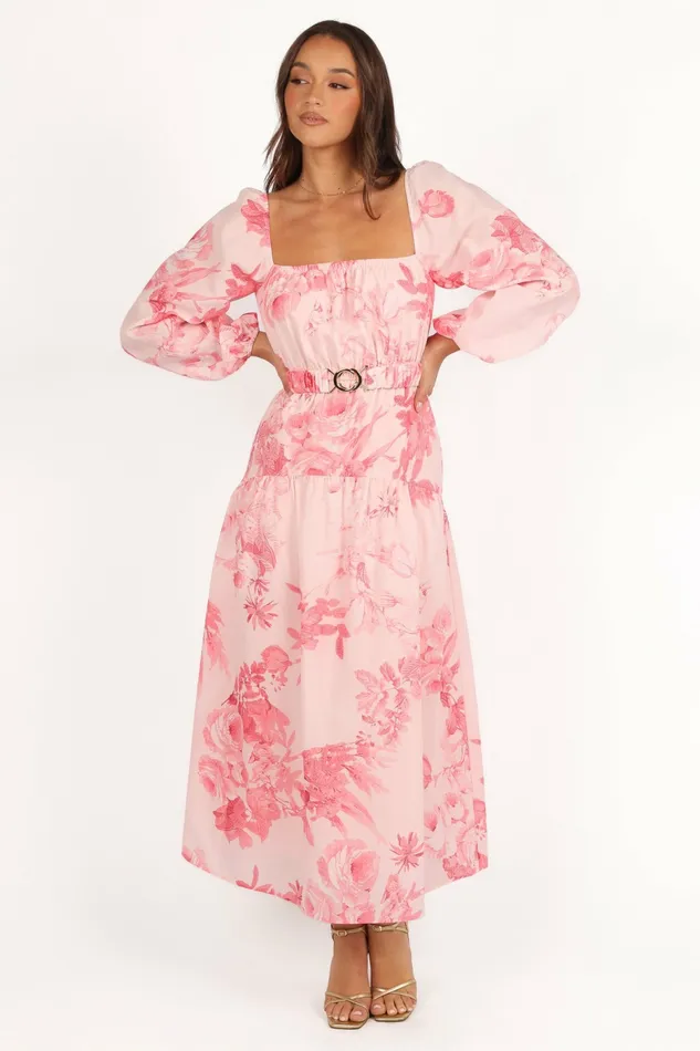 Event Dresses Petal and Pup Women Sharine Long Sleeve Dress Pink Floral