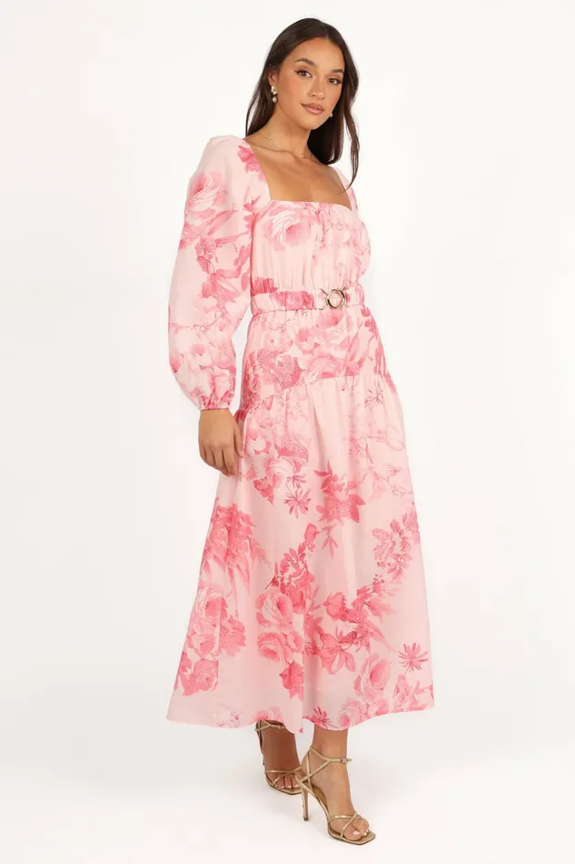 Event Dresses Petal and Pup Women Sharine Long Sleeve Dress Pink Floral