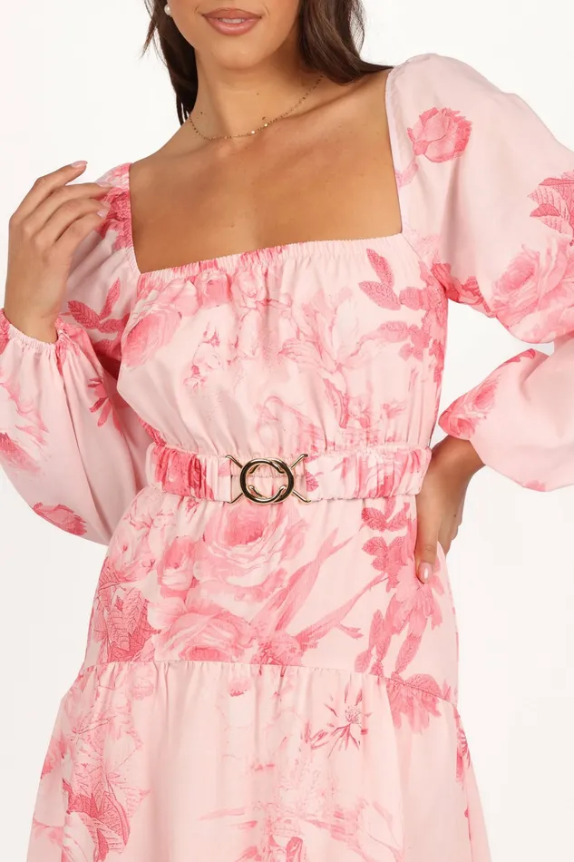 Event Dresses Petal and Pup Women Sharine Long Sleeve Dress Pink Floral
