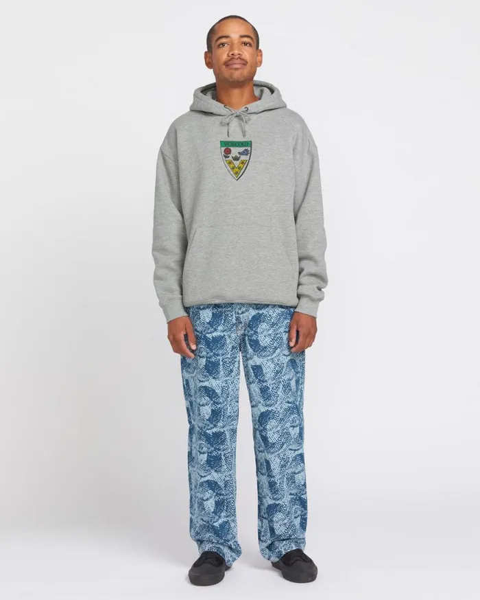 Fergadelic Pullover Hoodie 8211 Heather Grey Mens Volcom Hoodies