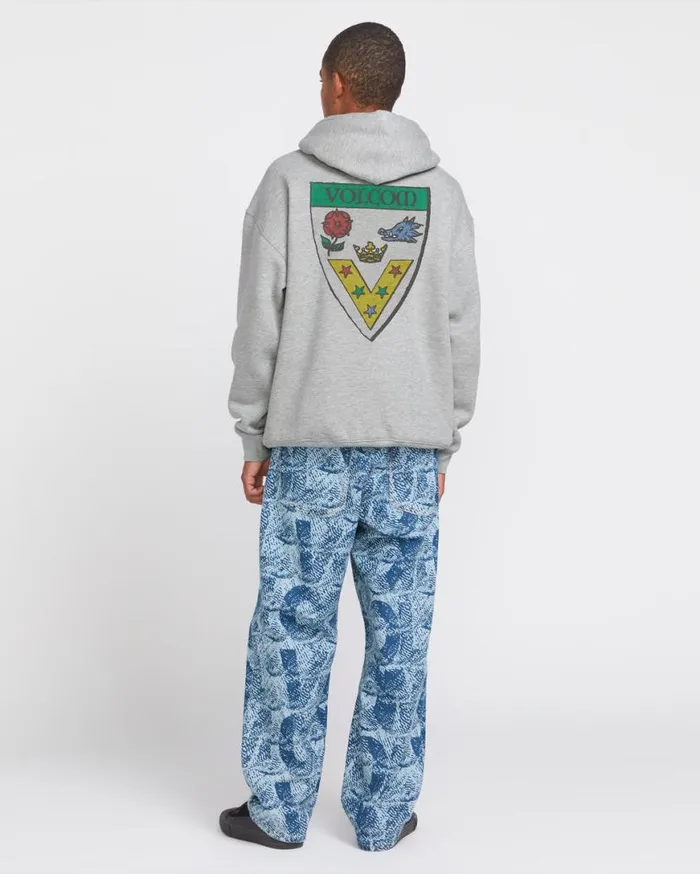 Fergadelic Pullover Hoodie 8211 Heather Grey Mens Volcom Hoodies