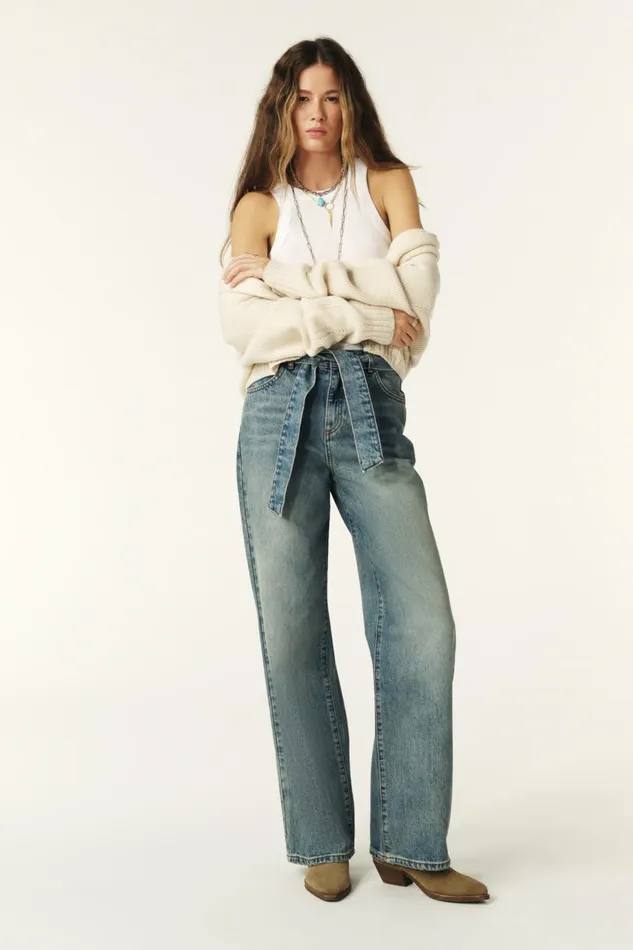 Flared Jeans Eugene Blue Women Baandsh Pants and Jeans