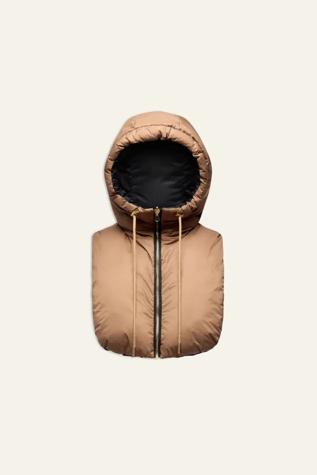Fleece Hood Hyvan Black Women Baandsh Scarves and Beanies