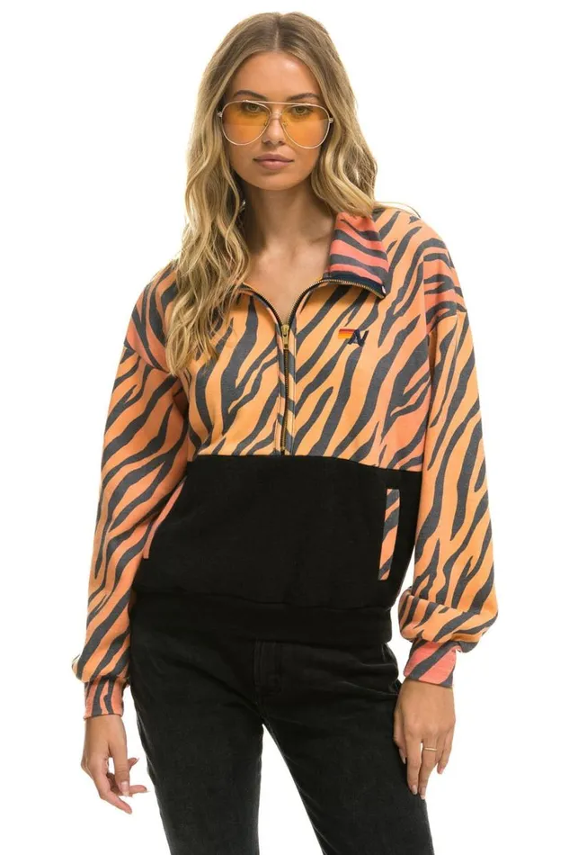 Fleece Unisex Half Zip Color Block Jacket 8211 Tiger Men Aviator Nation Sweatshirts Fleece Unisex Half Zip Color Block Jacket 8211 Tiger Men Aviator Nation Sweatshirts
