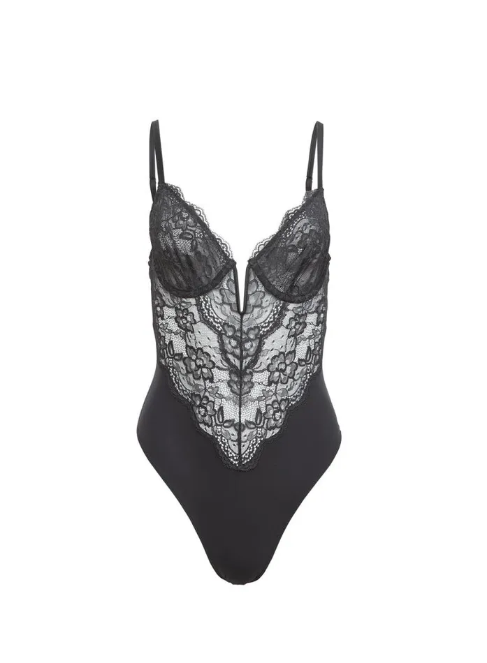 Fleur Du Mal Bodysuits Bianca Lace Bodysuit Black 8211 Women Fleur Du Mal Bodysuits Bianca Lace Bodysuit Black 8211 Women