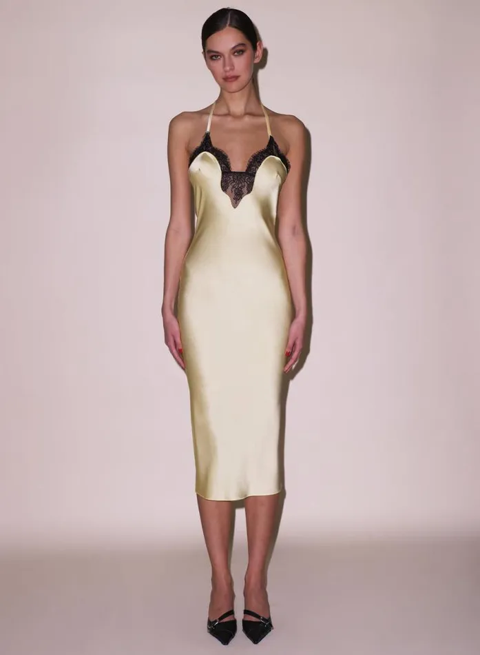 Fleur Du Mal Dresses Buckle TStrap Dress Buttercream 8211 Women