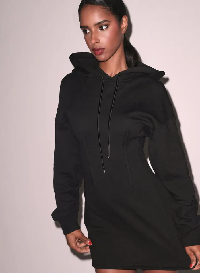 Fleur Du Mal Dresses Hoodie Corset Dress Black 8211 Women Fleur Du Mal Dresses Hoodie Corset Dress Black 8211 Women